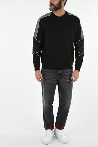 Crewneck Sweatshirt with Sleeve Details