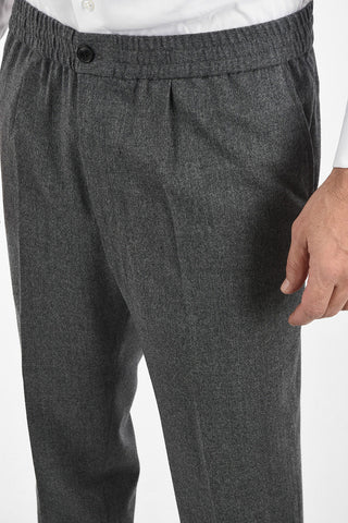 Wool Drawstring Pants  