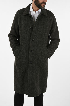 Herringbone PERTURBATO balmacaan coat