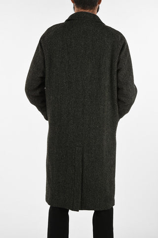 Herringbone PERTURBATO balmacaan coat
