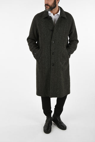 Herringbone PERTURBATO balmacaan coat