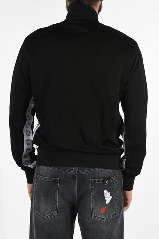 Logoed Side Band Full Zip Track Sweatshirt