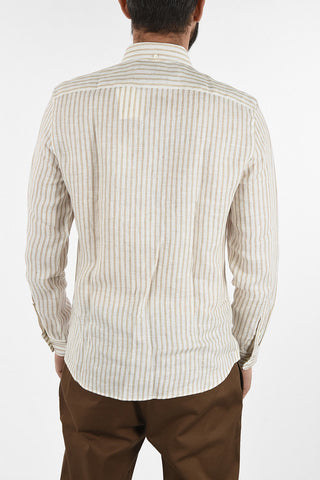 hairline striped flax LEISURE FIT shirt