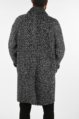 Bouclé 3 Button Coat