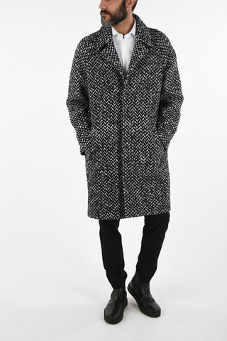 Bouclé 3 Button Coat