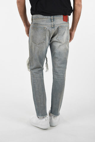  Distressed REWORKED slim fit jeans 17cm