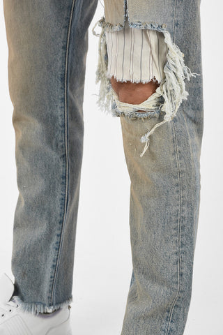  Distressed REWORKED slim fit jeans 17cm