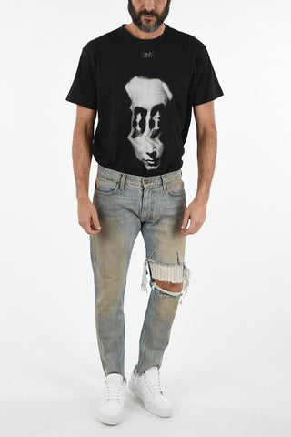  Distressed REWORKED slim fit jeans 17cm