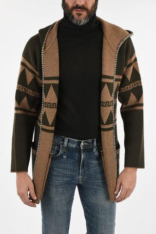 Hooded CRAZY MONKEY Reversible Cardigan
