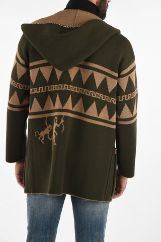 Hooded CRAZY MONKEY Reversible Cardigan