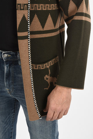 Hooded CRAZY MONKEY Reversible Cardigan