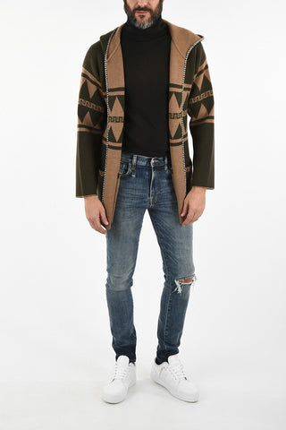 Hooded CRAZY MONKEY Reversible Cardigan