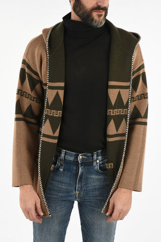 Hooded CRAZY MONKEY Reversible Cardigan