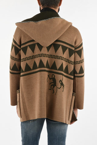Hooded CRAZY MONKEY Reversible Cardigan
