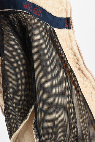 MARTINE ROSE full zip Teddy T-EMIN WOOL blouson