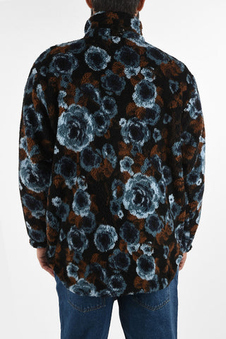 MARTINE ROSE full zip Roses-Print Teddy T-EMIN JACQUARD Jacket