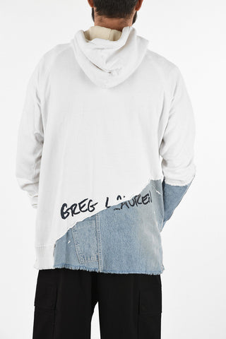 Sweatshirt with Denim Details