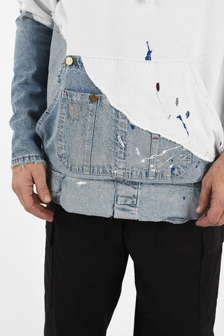 Sweatshirt with Denim Details