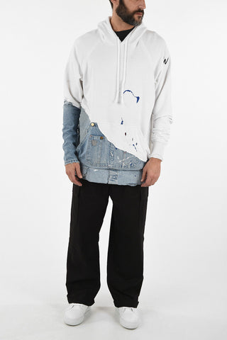 Sweatshirt with Denim Details