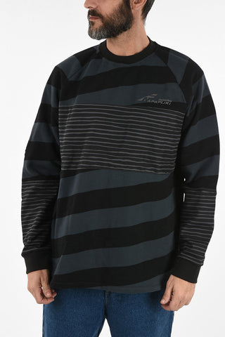 MARTINE ROSE awning striped B-GUINA crew-neck sweater