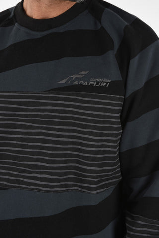 MARTINE ROSE awning striped B-GUINA crew-neck sweater