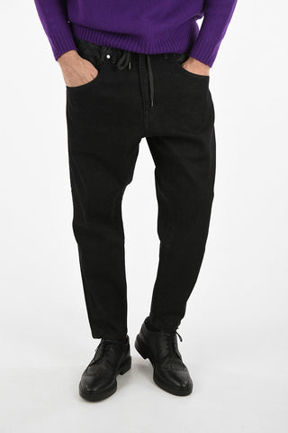 16cm Stretch Denim Drawstring Jeans