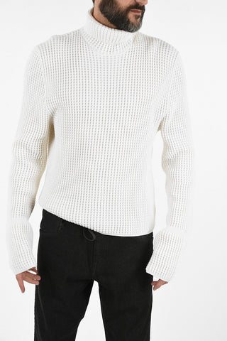 Maglia a Collo Alto in Cotone e Cashmere