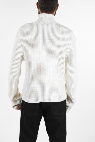 Maglia a Collo Alto in Cotone e Cashmere