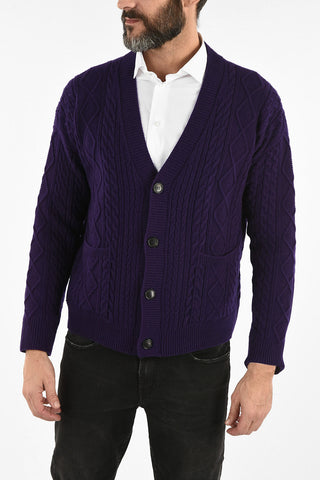 Cashmere and Wool Cable Knit Cardigan