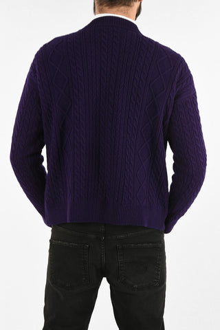 Cashmere and Wool Cable Knit Cardigan