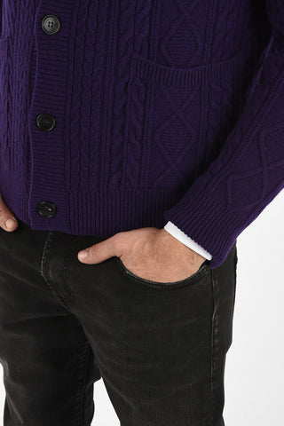 Cashmere and Wool Cable Knit Cardigan