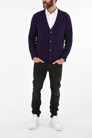 Cashmere and Wool Cable Knit Cardigan