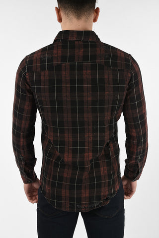 Checked Distressed Shirt