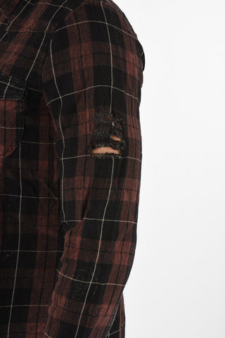 Checked Distressed Shirt