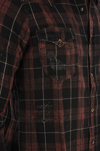Checked Distressed Shirt
