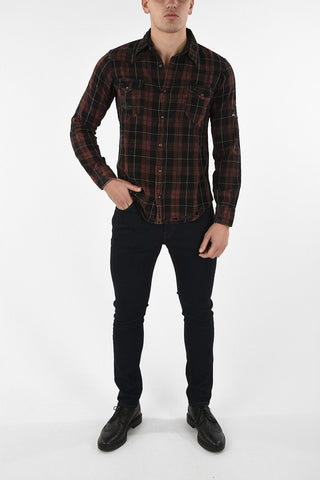 Checked Distressed Shirt