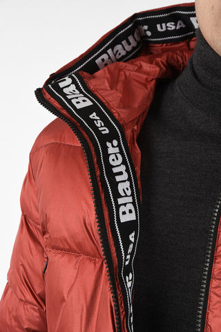 Hooded down jacket