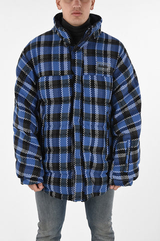MARTINE ROSE A-ACHO hidden closure check Reversible Puffer blouson