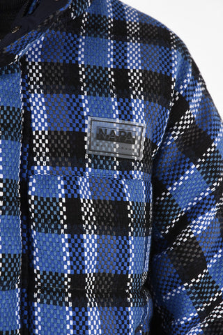 MARTINE ROSE A-ACHO hidden closure check Reversible Puffer blouson