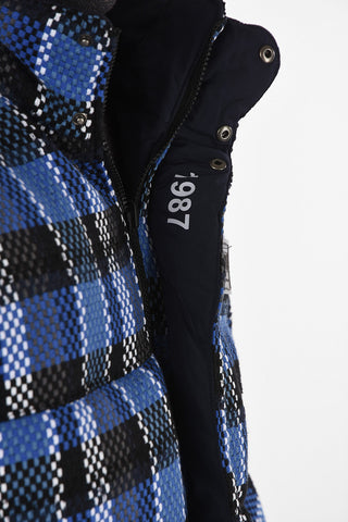 MARTINE ROSE A-ACHO hidden closure check Reversible Puffer blouson