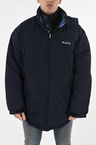 MARTINE ROSE A-ACHO hidden closure check Reversible Puffer blouson