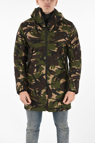 giubbotto camouflage con cappuccio