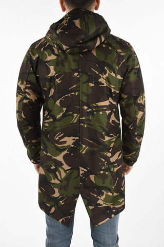 giubbotto camouflage con cappuccio
