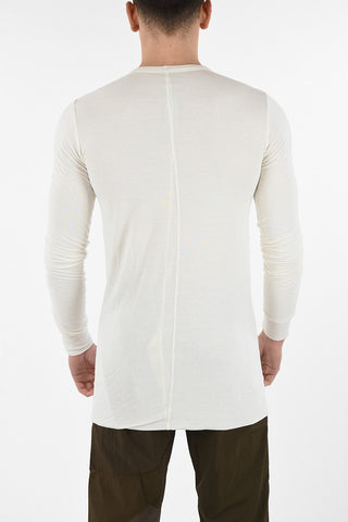 Longline Double-layer DOUBLE Crewneck T-shirt