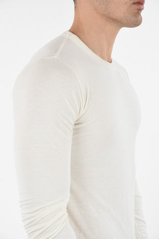 Longline Double-layer DOUBLE Crewneck T-shirt