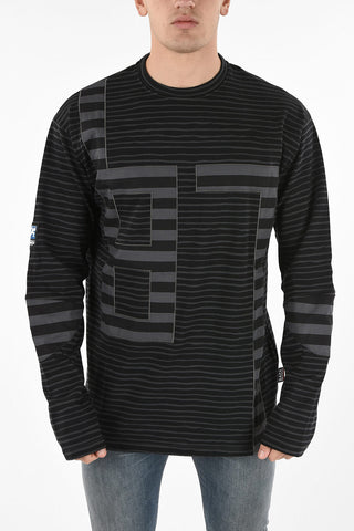 MARTINE ROSE Striped S-ATIC t-shirt