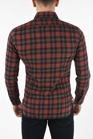 Tartan Spread Collar Shirt