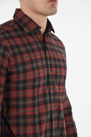 Tartan Spread Collar Shirt