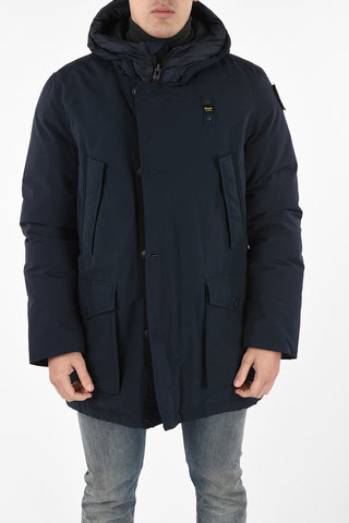hidden closure down jacket