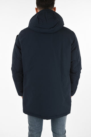 hidden closure down jacket